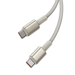 Καλώδιο Φόρτισης Baseus Tungsten Gold Fast Data Cable Type-C to Type-C Super Charge 100W 1m Titanium Galaxy Gold