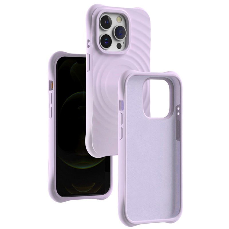 Θήκη Real Smooth Silicone Circle Mag Case Apple iPhone 13 / 14 (6.1") Purple