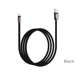 Καλώδιο Data Hoco Braided / Flat USB to Lightning Cable  U74 Grand Lightning 1.2m Black