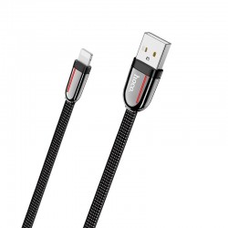 Καλώδιο Data Hoco Braided / Flat USB to Lightning Cable  U74 Grand Lightning 1.2m Black