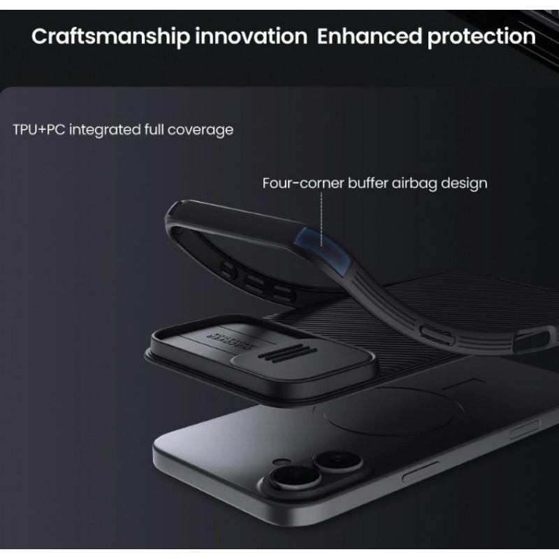 Θήκη NILLKIN Camshield Pro Magnetic Hard Case Apple iPhone 16 (6.1") Black