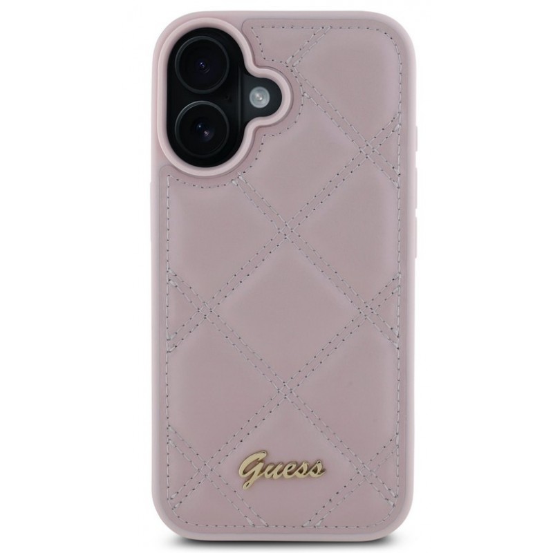 Θήκη Guess PU Leather Quilted Case Apple iPhone 16 (6.1") Pink