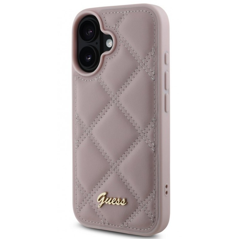 Θήκη Guess PU Leather Quilted Case Apple iPhone 16 (6.1") Pink