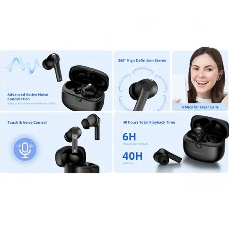 Ακουστικά Bluetooth Riversong True Utopia H5 Wireless Earphones EA271 Black Ακουστικά Bluetooth Riversong True Utopia H5 Wireless Earphones EA271 Black