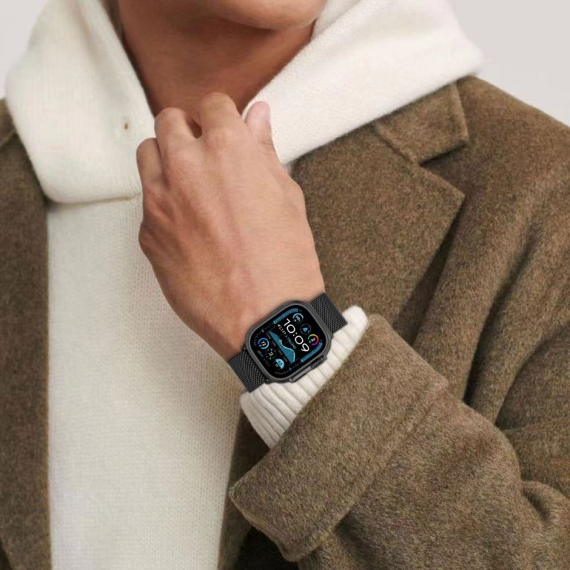 Ανταλλακτικό λουράκι QuickFit Milano Mesh Loop Apple Watch 1/2/3/4/5/6/SE/7/8 (42/44/45/49mm) Titanium Ανταλλακτικό λουράκι QuickFit Milano Mesh Loop Apple Watch 1/2/3/4/5/6/SE/7/8 (42/44/45/49mm) Titanium