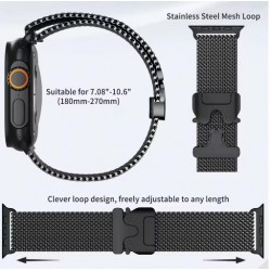 Ανταλλακτικό λουράκι QuickFit Milano Mesh Loop Apple Watch 1/2/3/4/5/6/SE/7/8 (42/44/45/49mm) Titanium Ανταλλακτικό λουράκι QuickFit Milano Mesh Loop Apple Watch 1/2/3/4/5/6/SE/7/8 (42/44/45/49mm) Titanium