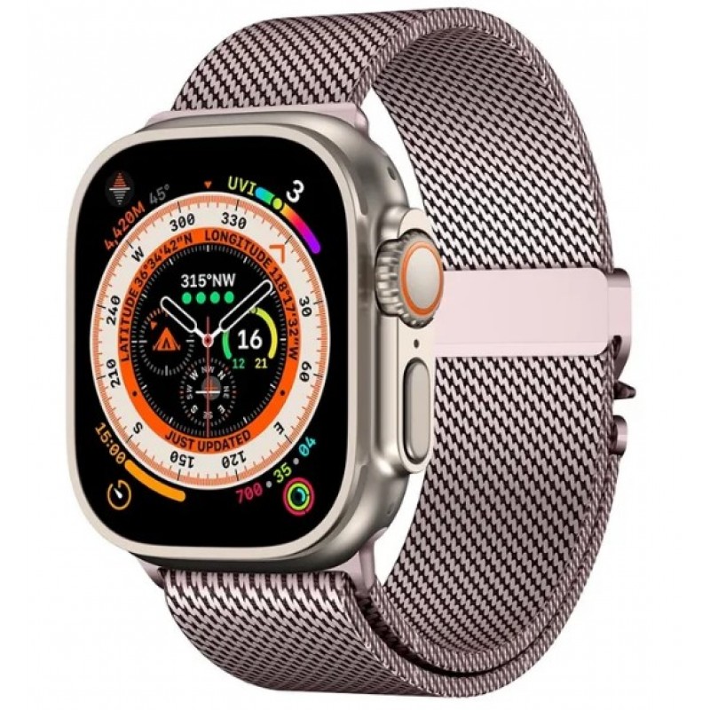 Ανταλλακτικό λουράκι QuickFit Milano Mesh Loop Apple Watch 1/2/3/4/5/6/SE/7/8 (42/44/45/49mm) Pink Ανταλλακτικό λουράκι QuickFit Milano Mesh Loop Apple Watch 1/2/3/4/5/6/SE/7/8 (42/44/45/49mm) Pink