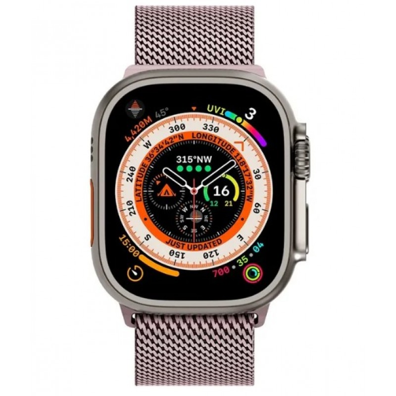 Ανταλλακτικό λουράκι QuickFit Milano Mesh Loop Apple Watch 1/2/3/4/5/6/SE/7/8 (42/44/45/49mm) Pink Ανταλλακτικό λουράκι QuickFit Milano Mesh Loop Apple Watch 1/2/3/4/5/6/SE/7/8 (42/44/45/49mm) Pink