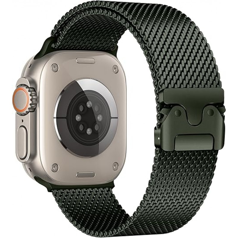 Ανταλλακτικό λουράκι QuickFit Milano Mesh Loop Apple Watch 1/2/3/4/5/6/SE/7/8 (42/44/45/49mm) Green Ανταλλακτικό λουράκι QuickFit Milano Mesh Loop Apple Watch 1/2/3/4/5/6/SE/7/8 (42/44/45/49mm) Green