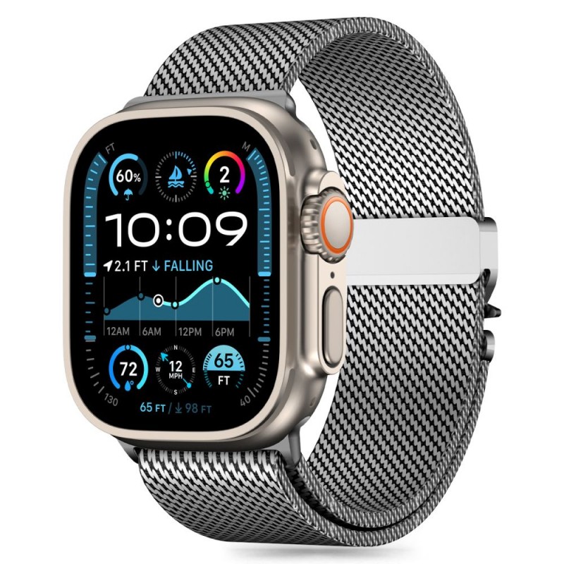 Ανταλλακτικό λουράκι QuickFit Milano Mesh Loop  Apple Watch 1/2/3/4/5/6/SE/7/8 (42/44/45/49mm) Silver