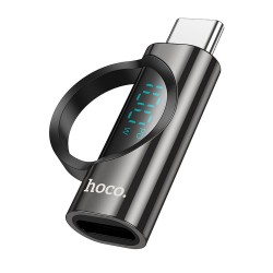 Αντάπτορας Hoco Adapter UA32 Type-C to Type-C with Digital Display 5A 100W Black