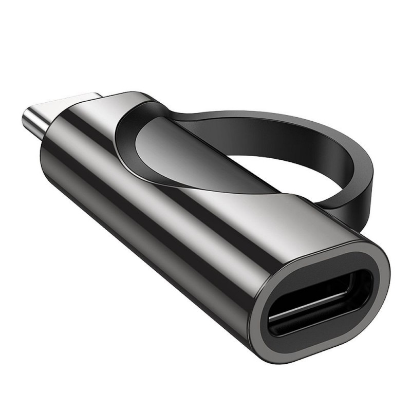 Αντάπτορας Hoco Adapter UA32 Type-C to Type-C with Digital Display 5A 100W Black