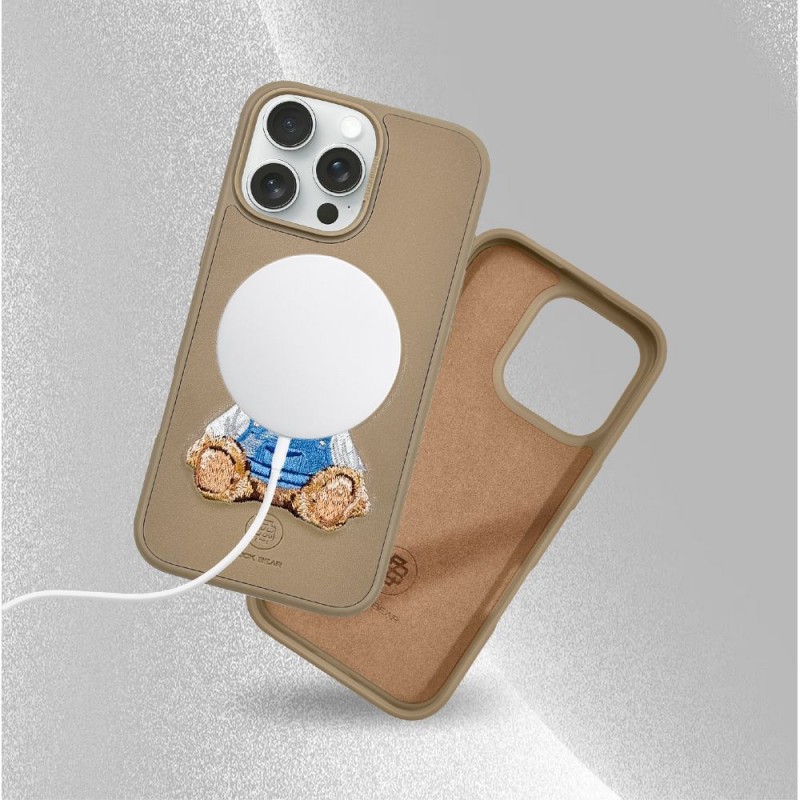 Θήκη Zuck Bear Case Everley with MagSafe for Apple iPhone 16 (6.1") Champaign Gold