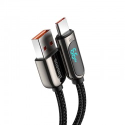 Καλώδιο Φόρτισης Baseus Display Braided USB 2.0 Cable USB to Type-C 66W 1m Black