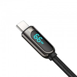 Καλώδιο Φόρτισης Baseus Display Braided USB 2.0 Cable USB to Type-C 66W 1m Black