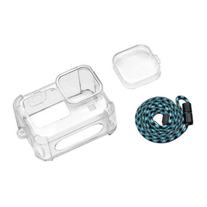 Θήκη Puluz Housing Silicone Case with Lens Cap & Neck Strap for GoPro Hero 9 / Hero 10 / Hero 11 / Hero 12 Clear