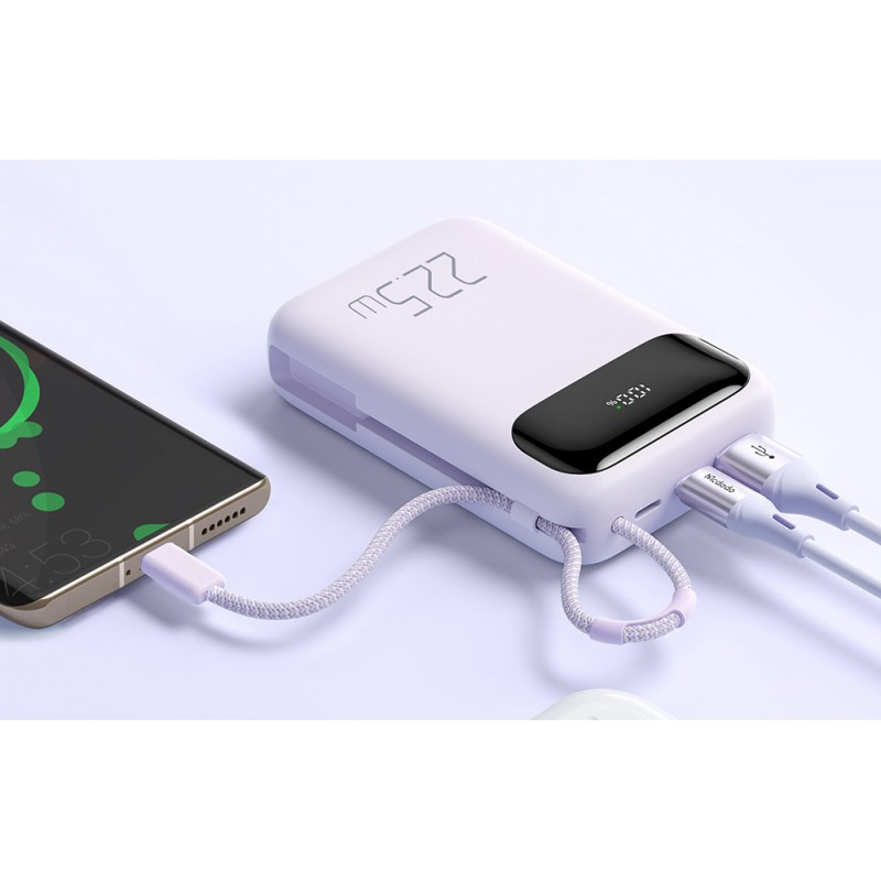 Εξωτερική Μπαταρία Mcdodo Power Bank MC-3245 10000mAh, 22.5W Type-C Cable Purple