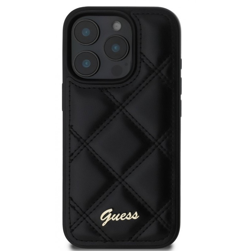 Θήκη Guess PU Leather Quilted Case Apple iPhone 16 Pro Max (6.9") Black