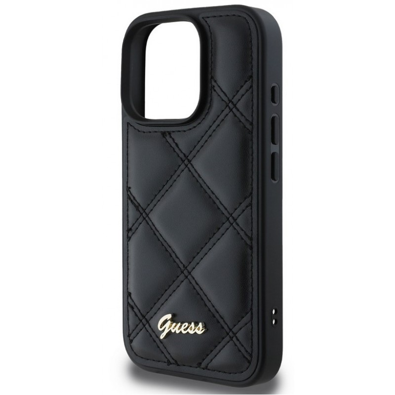 Θήκη Guess PU Leather Quilted Case Apple iPhone 16 Pro Max (6.9") Black