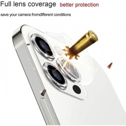 Γυαλί Προστασίας Hard Diamond Camera Lens with Metal Ring  Iphone 16 Pro (6.1'')/16 Pro Max (6.9") Tempered Glass 9H AntiCrash / AntiShock Black