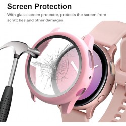 Θήκη PC Full Glass Screen Protector Samsung Galaxy Watch Active2 (44mm) Pink