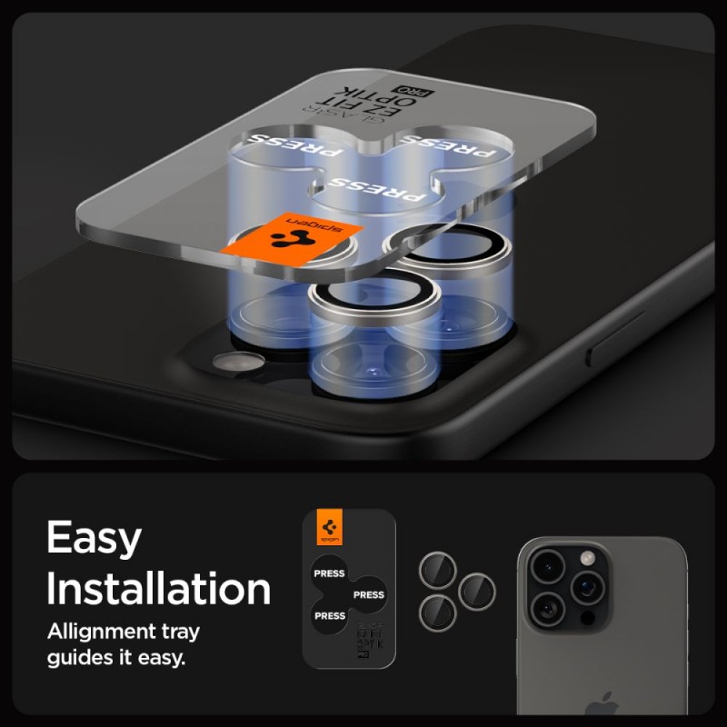 Γυαλί Προστασίας Spigen Optik. Pro Glass Tr Ez Fit Camera Lens Apple iPhone 16 Pro (6.1")/16 Pro Max (6.7") Natural Titanium (AGL07163) (2τμχ) Γυαλί Προστασίας Spigen Optik. Pro Glass Tr Ez Fit Camera Lens Apple iPhone 16 Pro (6.1")/16 Pro Max (6.7") Natural Titanium (AGL07163) (2τμχ)