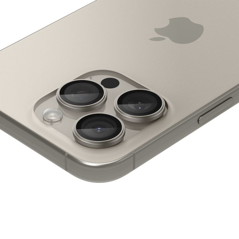 Γυαλί Προστασίας Spigen Optik. Pro Glass Tr Ez Fit Camera Lens Apple iPhone 16 Pro (6.1")/16 Pro Max (6.7") Natural Titanium (AGL07163)  (2τμχ)