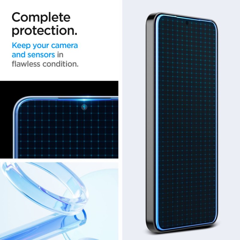 Γυαλί Προστασίας Spigen Glass EZ FIT FC 2-Pack Samsung Galaxy S24 / S25 Full Screen Cover Black (AGL07440)