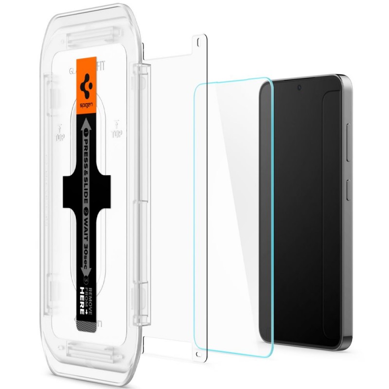 Γυαλί Προστασίας Spigen Glass EZ FIT FC 2-Pack Samsung Galaxy S24 / S25 Full Screen Cover Black (AGL07440)