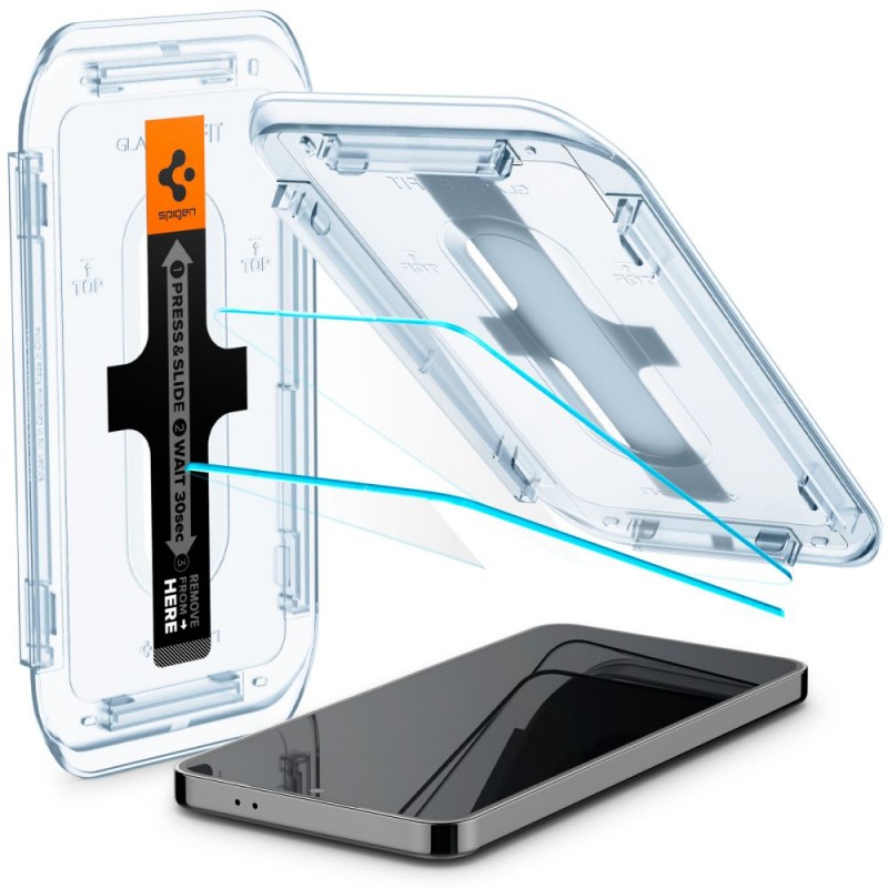 Γυαλί Προστασίας Spigen Glass EZ FIT FC 2-Pack Samsung Galaxy S24 / S25 Full Screen Cover Black (AGL07440)