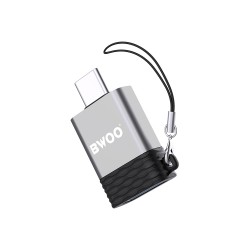 Μετατροπέας BWOO BZ35 USB-C male σε USB-A female Γκρι