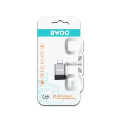 Μετατροπέας BWOO BZ35 USB-C male σε USB-A female Γκρι