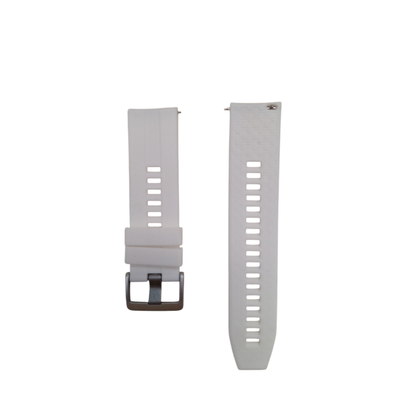 Ανταλλακτικό λουράκι QuickFit Silicone Strap Stripes White για Samsung Galaxy Watch3(45mm)/Watch(46mm)/Huawei Watch 3 (46mm)/ Watch 3 Pro (48mm)/GT 2/Pro/Honor GS Pro/Amazfit GTR 3 (46mm)/GTR 3 Pro/GTR(47mm)/ Stratos 3(48mm) (22mm)