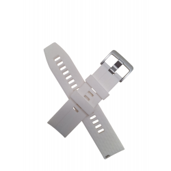 Ανταλλακτικό λουράκι QuickFit Silicone Strap Stripes White για Samsung Galaxy Watch3(45mm)/Watch(46mm)/Huawei Watch 3 (46mm)/ Watch 3 Pro (48mm)/GT 2/Pro/Honor GS Pro/Amazfit GTR 3 (46mm)/GTR 3 Pro/GTR(47mm)/ Stratos 3(48mm) (22mm)