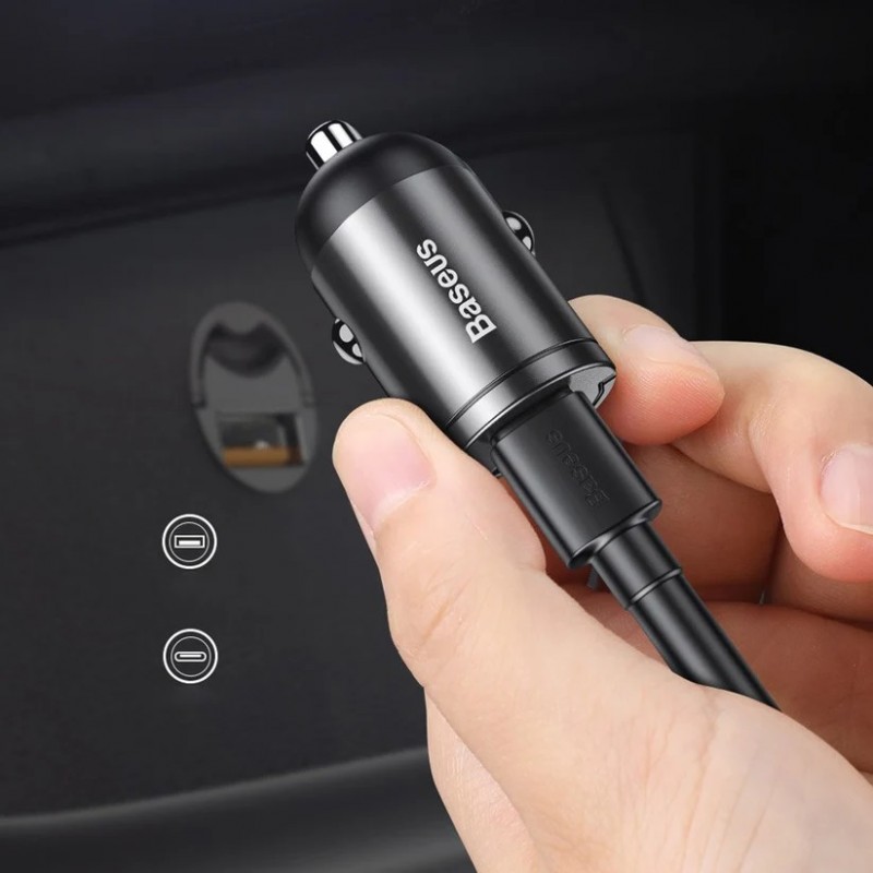 Φορτιστής Αυτοκινήτου Baseus Car Charger Tiny Star Mini (VCHX-A0G) Grey