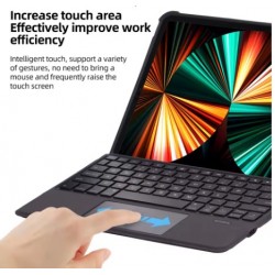 Θήκη Πληκτρολογίου/ Υποδοχή Γραφίδας & Keyboard QWERTY with Touchpad Apple iPad Air 10.9" (2020)/Air 10.9" (2022) / iPad Air 11" (2024) Black