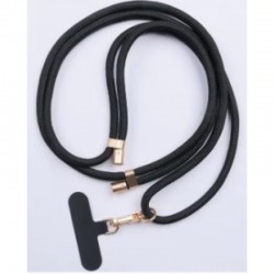 Λουράκι Λαιμού στήριξης Θήκης Smartphone Universal Neck Strap Pure Black