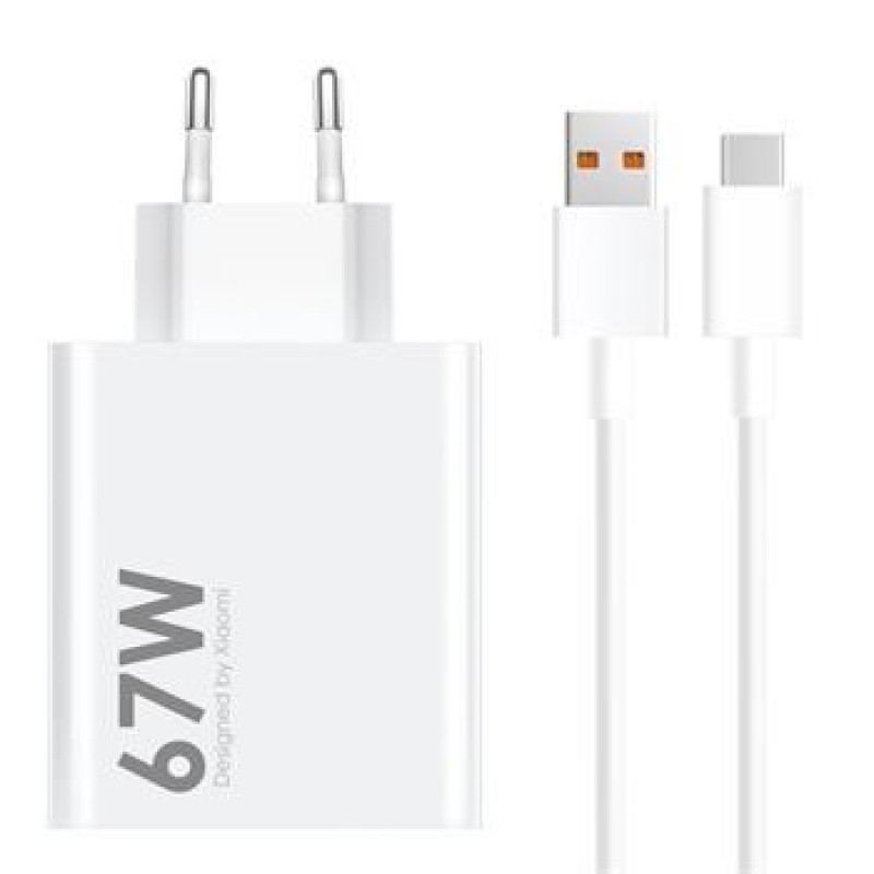 Φορτιστής Ταξιδιού Xiaomi MDY-14-EW + Data Cable USB-C 6A Fast Charging 67W White (Original Bulk)