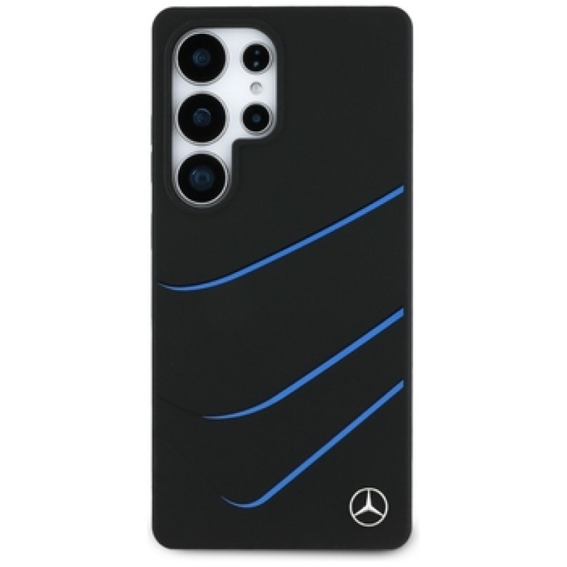Θήκη Mercedes Silicone Contrasted Curves MagSafe for Samsung Galaxy S25 Ultra black 