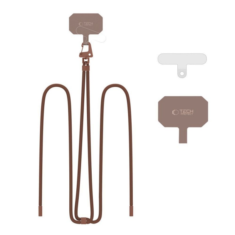 Λουράκι Λαιμού στήριξης Θήκης Tech-Protect C5S Rope CrossBody Strap Chocolate Brown