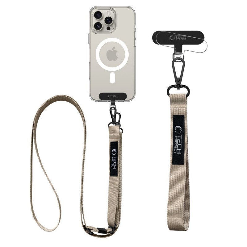  Λουράκι Λαιμού στήριξης Θήκης Tech-Protect C6S Rope CrossBody Cosmic Latte