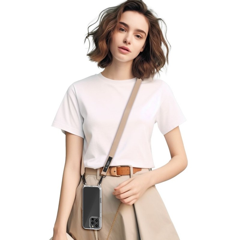  Λουράκι Λαιμού στήριξης Θήκης Tech-Protect C6S Rope CrossBody Cosmic Latte