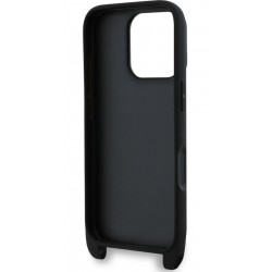 Θήκη Karl Lagerfeld Saffiano Crossbody Strap Karl and Choupette Case Apple iPhone 16 Pro Max (6.9") Black