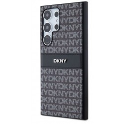 Θήκη DKNY PU Leather Repeat Pattern Tonal Stripe Case Samsung Galaxy S24 Ultra 5G S928 Black