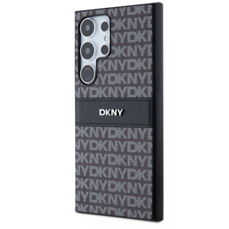 Θήκη DKNY PU Leather Repeat Pattern Tonal Stripe Case Samsung Galaxy S24 Ultra 5G S928 Black