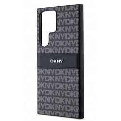 Θήκη DKNY PU Leather Repeat Pattern Tonal Stripe Case Samsung Galaxy S24 Ultra 5G S928 Black