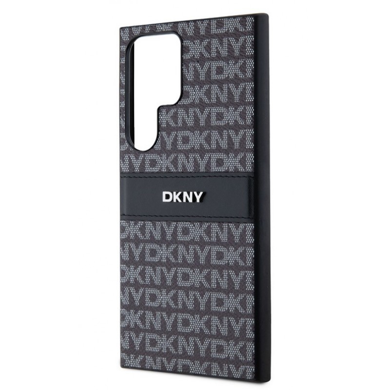 Θήκη DKNY PU Leather Repeat Pattern Tonal Stripe Case Samsung Galaxy S24 Ultra 5G S928 Black