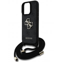 Θήκη Guess PU 4G Metal Logo Crossbody Strap Case for iPhone 16 Pro Max (6.9") Black
