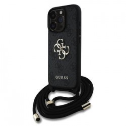 Θήκη Guess PU 4G Metal Logo Crossbody Strap Case for iPhone 16 Pro Max (6.9") Black