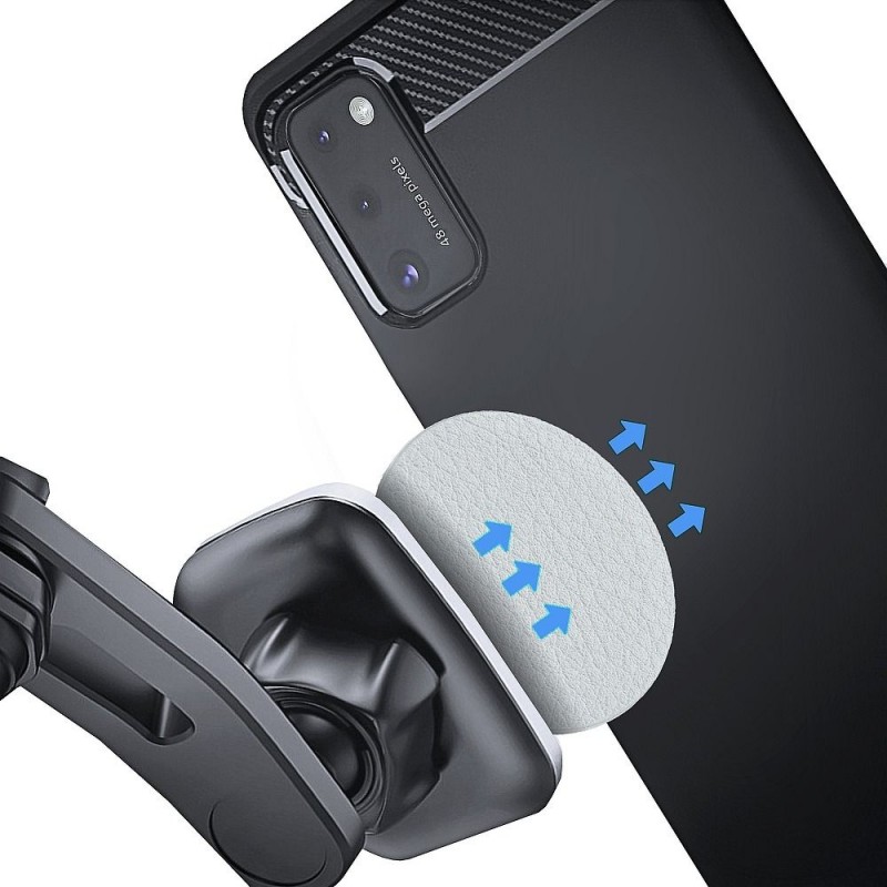 Ανταλλακτικές Πλάκες For Magnet Car Holder With Leather Silver